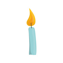 Candle lit isolated icon vector illustration graphic design