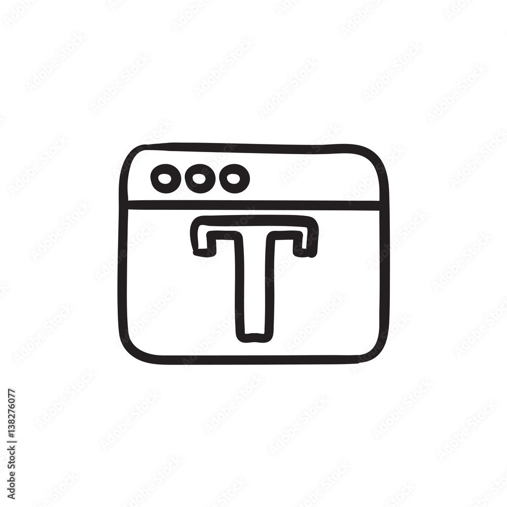 Aufkleber design editor tool sketch icon.