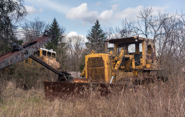 Fototapeta premium Abandoned heavy construction truck