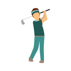 Golf game sport icon vector illustration graphic design