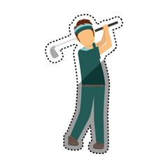 Golf game sport icon vector illustration graphic design
