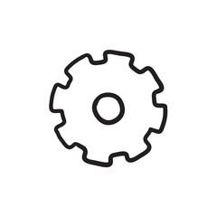 Gear sketch icon.