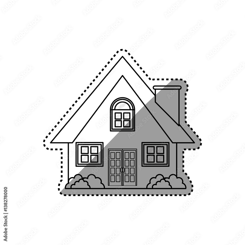 Poster house real estate icon vector illustration graphic design