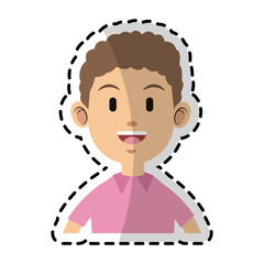 young caucasian man icon image vector illustration design 