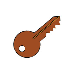 Isolated door key icon vector illustration graphic design