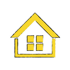 House real estate icon vector illustration graphic design