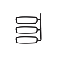 System parts sketch icon.