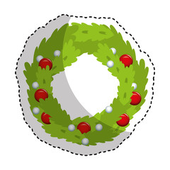 merry christmas floral decorative card vector illustration design