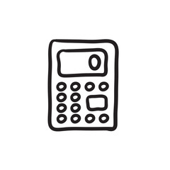 Calculator sketch icon.