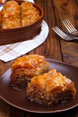 Homemade traditional baklava