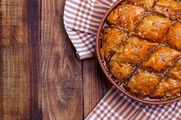 Homemade traditional baklava