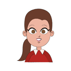 young pretty business woman in professional outfit icon image vector illustration design 