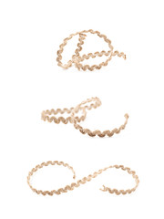 Fragment of a linen rope isolated