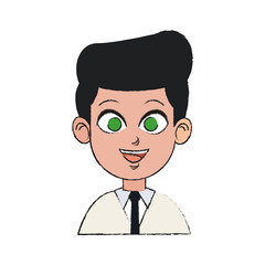 face of young handsome man icon image vector illustration design 