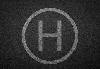 Heliport top view texture background
