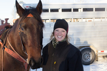 close up of a young girl and her horse