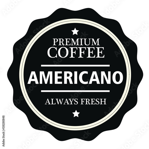 "Premium coffee americano stamp.Sign.Seal.Logo" Stock image and royaltyfree vector files on