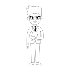 Fototapeta premium young businessman icon image vector illustration design 