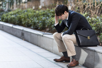 depressed young man portrait