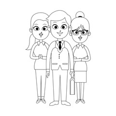 Obraz na płótnie Canvas team of young business people icon image vector illustration design 