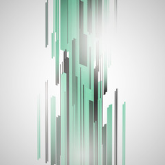 Abstract green line pattern background. Vector illustration.