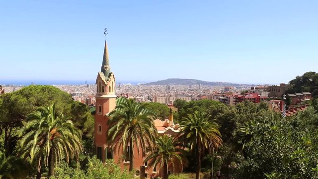 View of Barcelona city from the guell parkCard_4_80D
