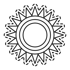 sun representation icon image vector illustration design 