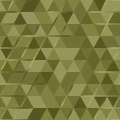 Khaki seamless pattern with triangular protection ornament and lines