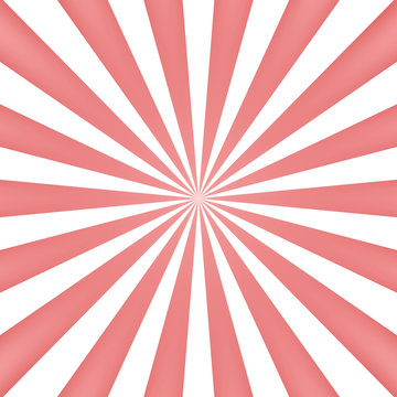 Pink Sun Rays Background - Vector