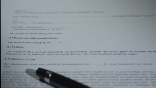 Document about a Contract for a limited period (Arbeitsvertrag (befristet)
