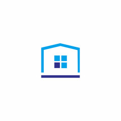 Unique Square Home Logo Vector