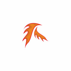 Blaze Bird Abstract Logo Vector