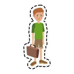 handsome young man icon image vector illustration design 