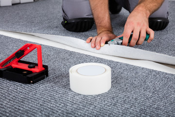 Carpenter's Hand Lying Carpet