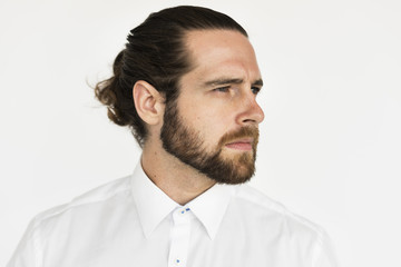 Fototapeta premium Man Serious Studio Portrait Concept