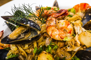 Seafood pasta