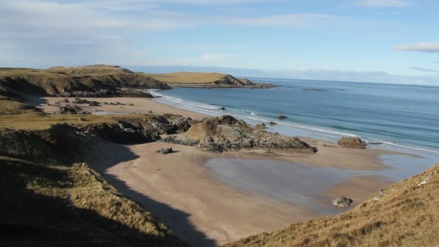 Beach at Sango Bay at low tide Durness Scotland

