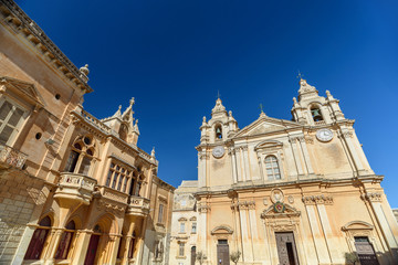 Fototapeta premium St. Paul's Cathedral, Mdina Cathedral, Malta 