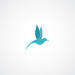 Abstract Flying Bird logo design vector template
