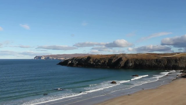Beach at Sango Bay at low tide Durness Scotland
