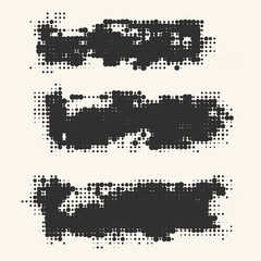 Halftone illustration. Black and White Grunge Effect.