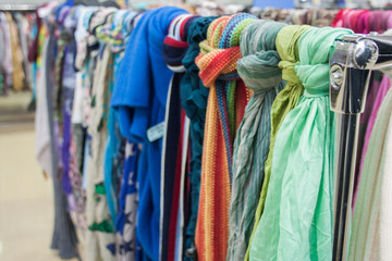 multicolored scarfs on the market
