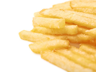 Pile of a french fries isolated