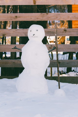 the little snowman is from natural snow
