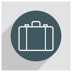 suitcase line vector icon