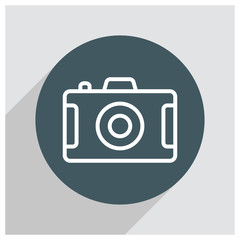 camera line vector icon