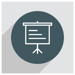 slideshow line vector icon