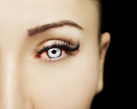 A beautiful insightful look vampires woman's eye