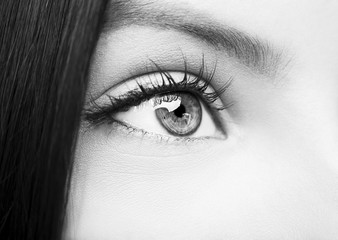 Beautiful insightful look woman's eye