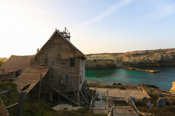 Seascape , village by the sea